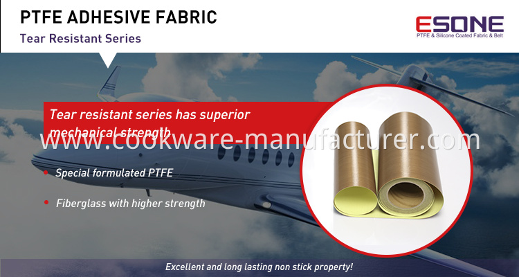 Non-stick PTFE adhesive fabric